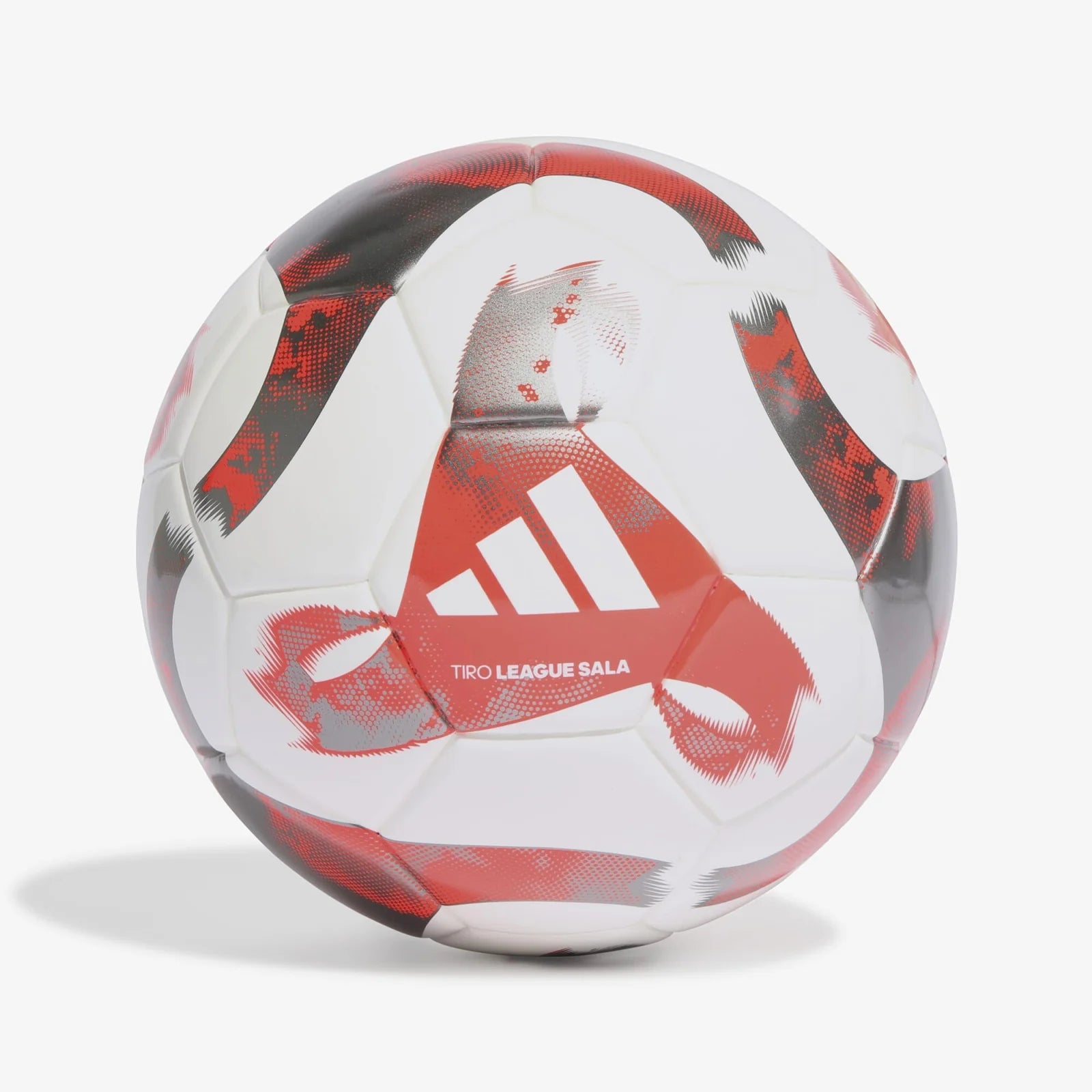 adidas Tiro League Sala Ball front view white / red / iron metallic