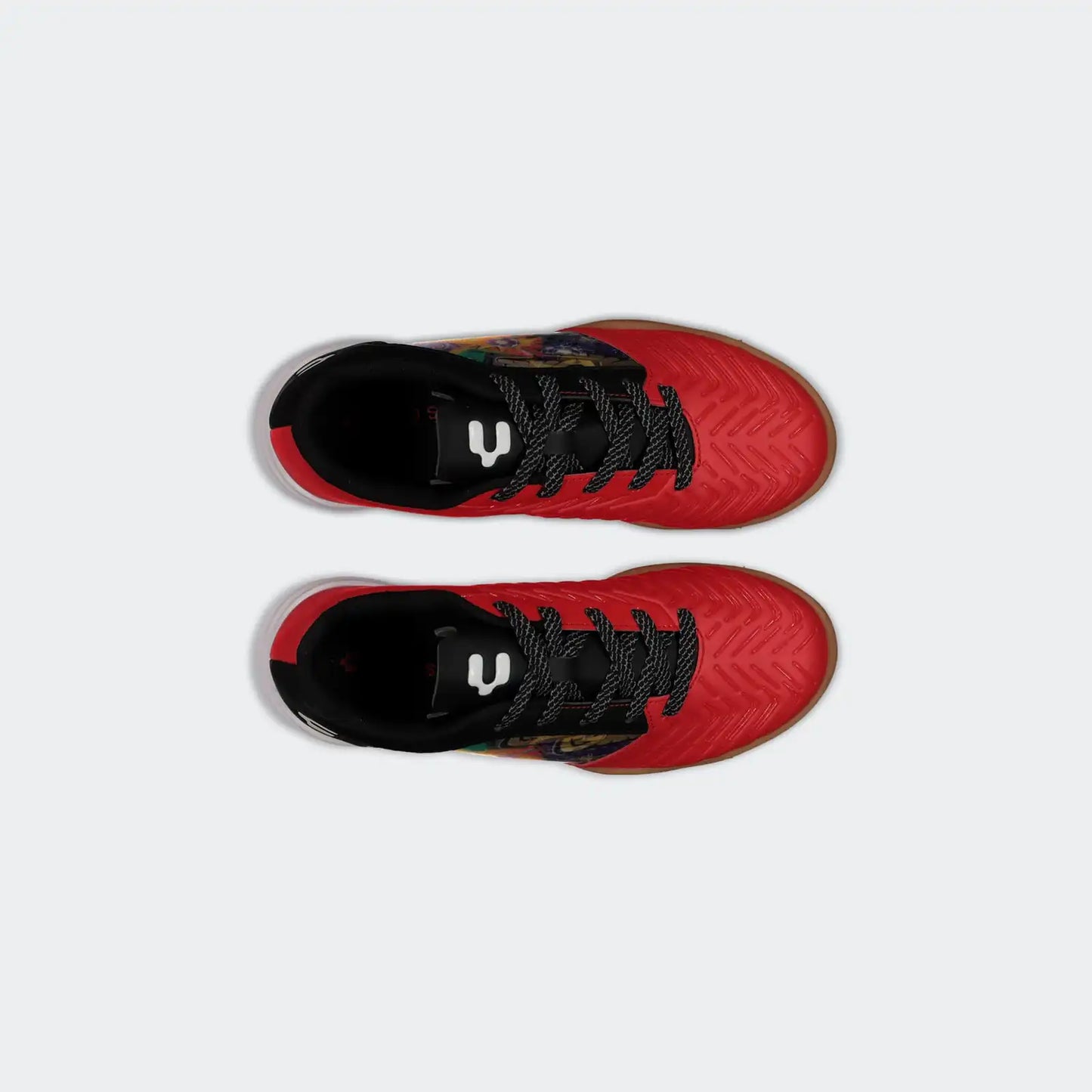 Charly Vertex Hollogram Soccer Turf Black Red Shoes for Kids