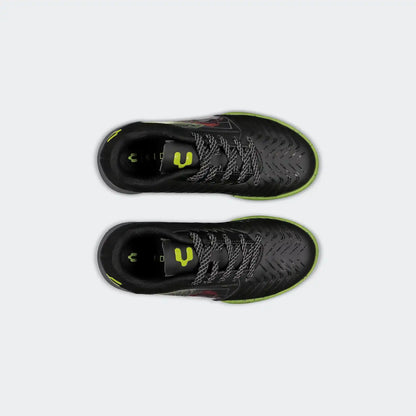 Charly Vertex Hollogram Soccer Turf Black Lime Shoes For Kids