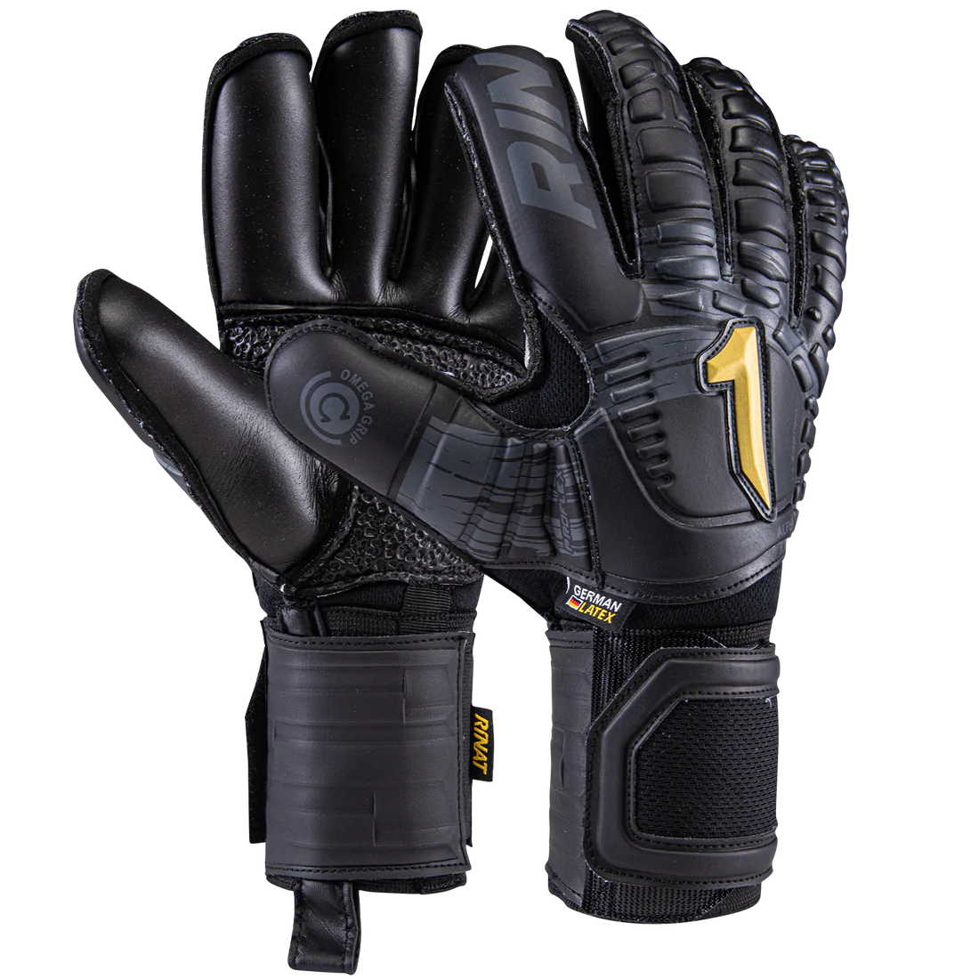 Rinat Black Egotiko Alpha-Pro Spines Goalkeeper Gloves