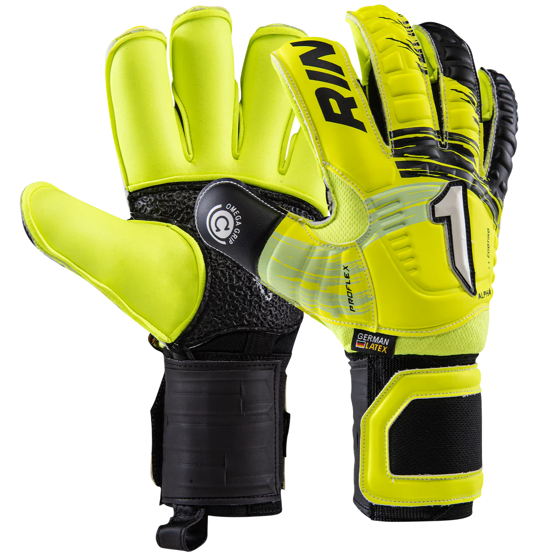 Rinat Neon Egotiko Alpha-Pro Spines Goalkeeper Gloves