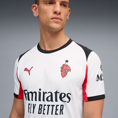 PUMA AC Milan 25/26 Away Jersey – Pure White with Diavoletto Fire