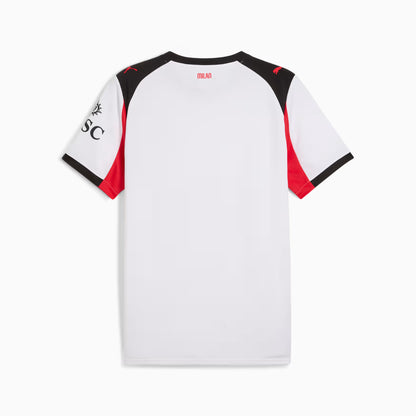 PUMA AC Milan 25/26 Away Jersey – Pure White with Diavoletto Fire