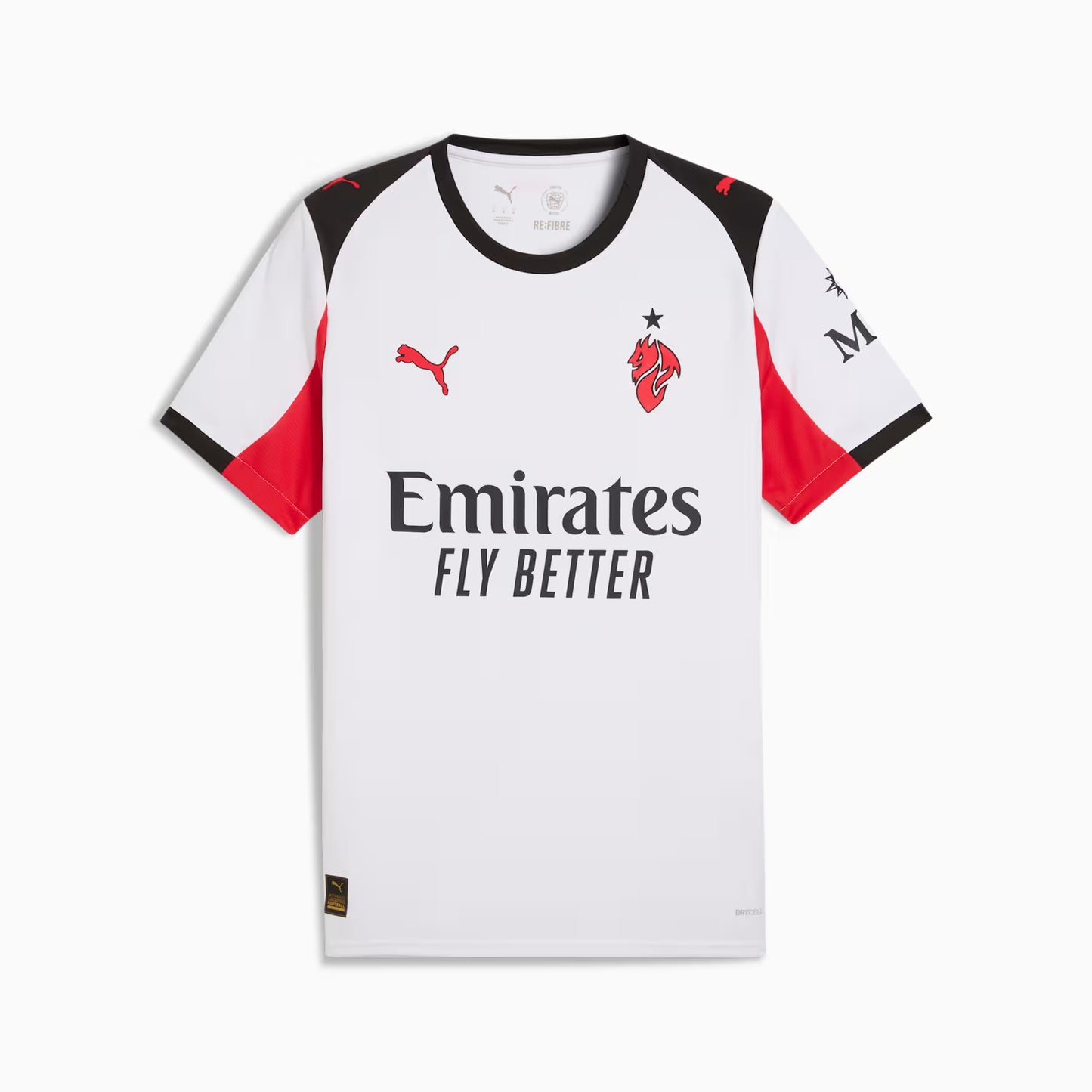 PUMA AC Milan 25/26 Away Jersey – Pure White with Diavoletto Fire