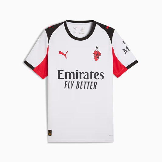 PUMA AC Milan 25/26 Away Jersey – Pure White with Diavoletto Fire