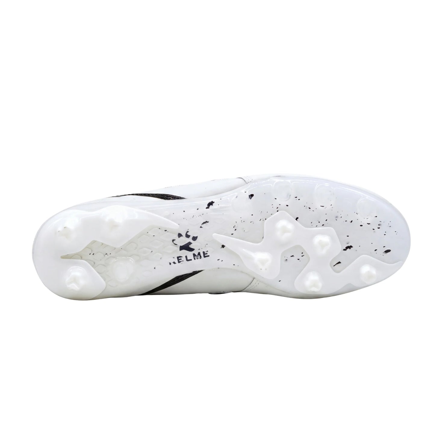KELME SELECTA White soccer cleat with black speckles on a white background