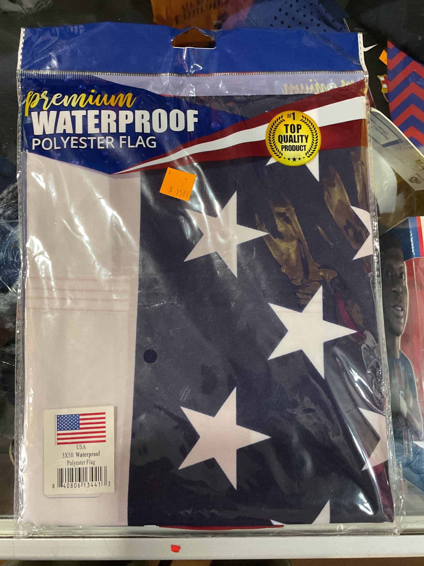 usa flag package front