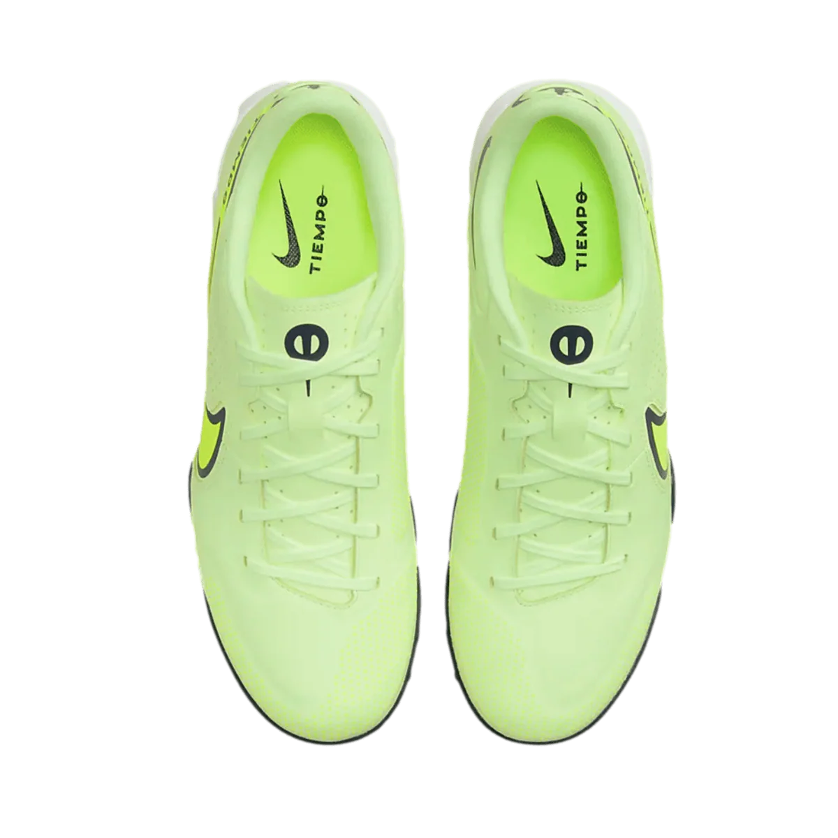 Nike Tiempo Legend 9 Academy TF top view show raised strike zone texture