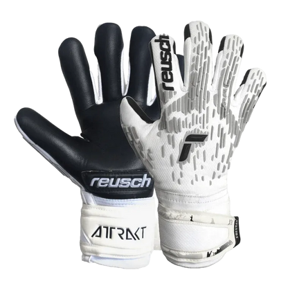 REUSCH ATTRAKT FREEGEL SILVER FINGER SUPPORT GOALKEEPER GLOVES