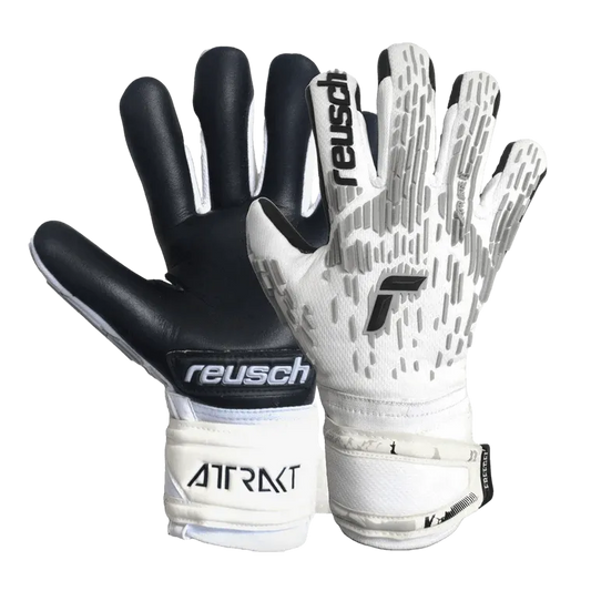 REUSCH ATTRAKT FREEGEL SILVER FINGER SUPPORT GOALKEEPER GLOVES