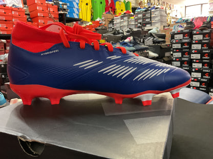 inside PREDATOR LEAGUE FIRM GROUND SOCCER CLEATS (Blue/White/Red)