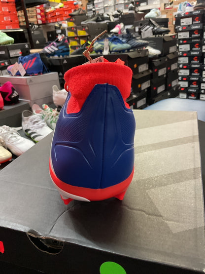 back PREDATOR LEAGUE FIRM GROUND SOCCER CLEATS (Blue/White/Red)