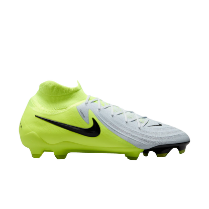 Green and gray soccer cleat with Nike logo on a white background