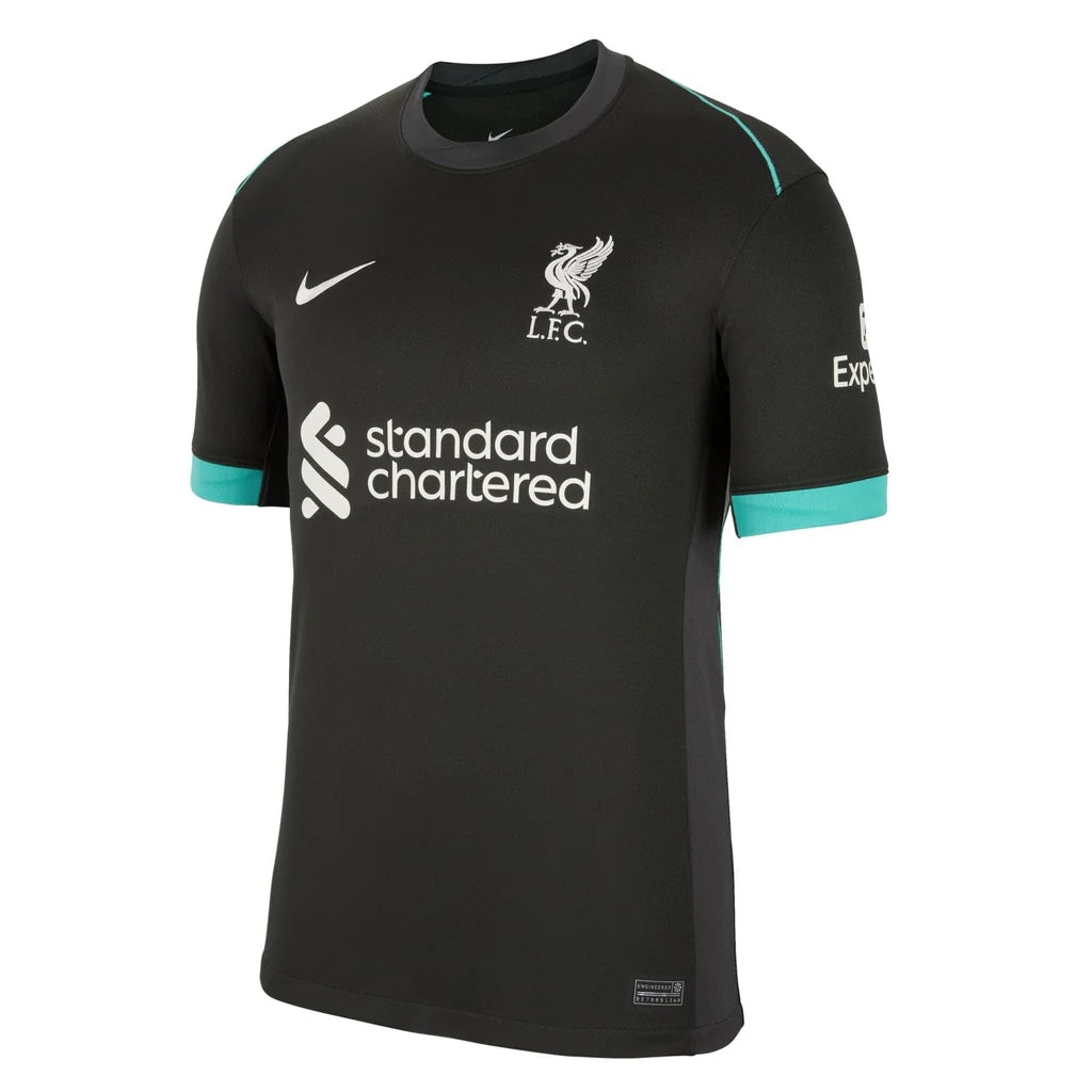 Nike Liverpool FC 2024/25 Stadium Away Jersey – Black/Washed Teal