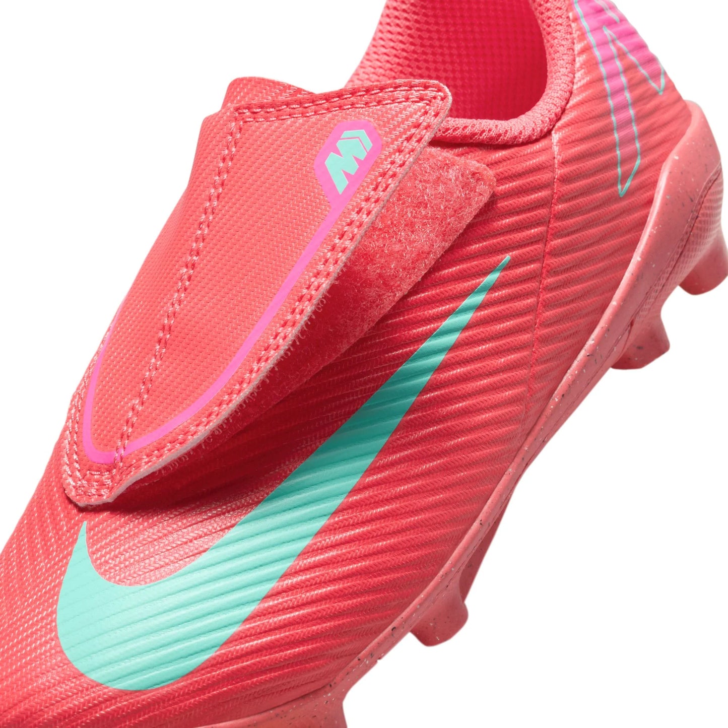 Nike Jr Vapor 16 Club MG Mad Energy Pack side view Ember Glow Aurora Green