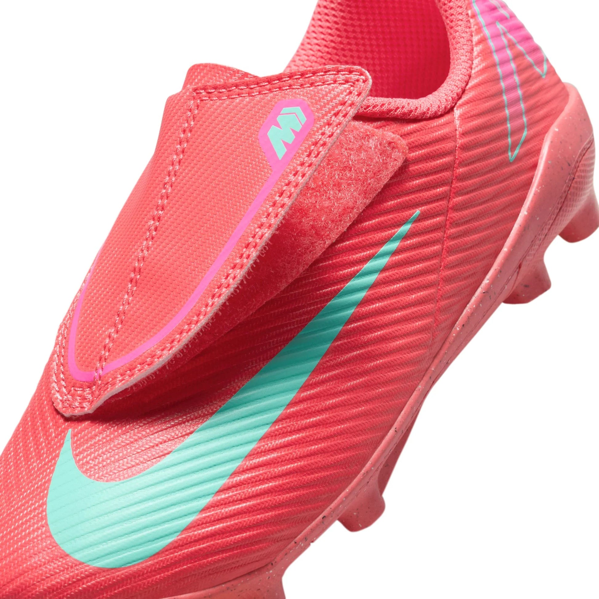 Nike Jr Vapor 16 Club MG Mad Energy Pack side view Ember Glow Aurora Green
