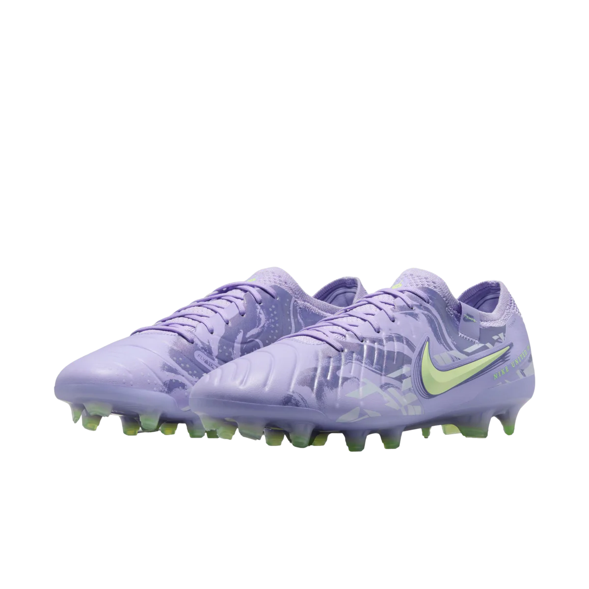 Nike Tiempo Legend 10 Elite FG side view Purple Agate Barely Volt