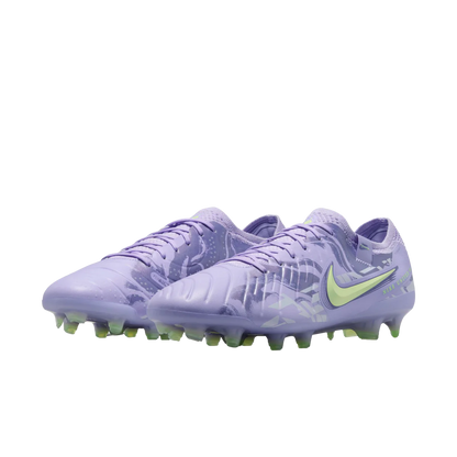 Nike Tiempo Legend 10 Elite FG side view Purple Agate Barely Volt