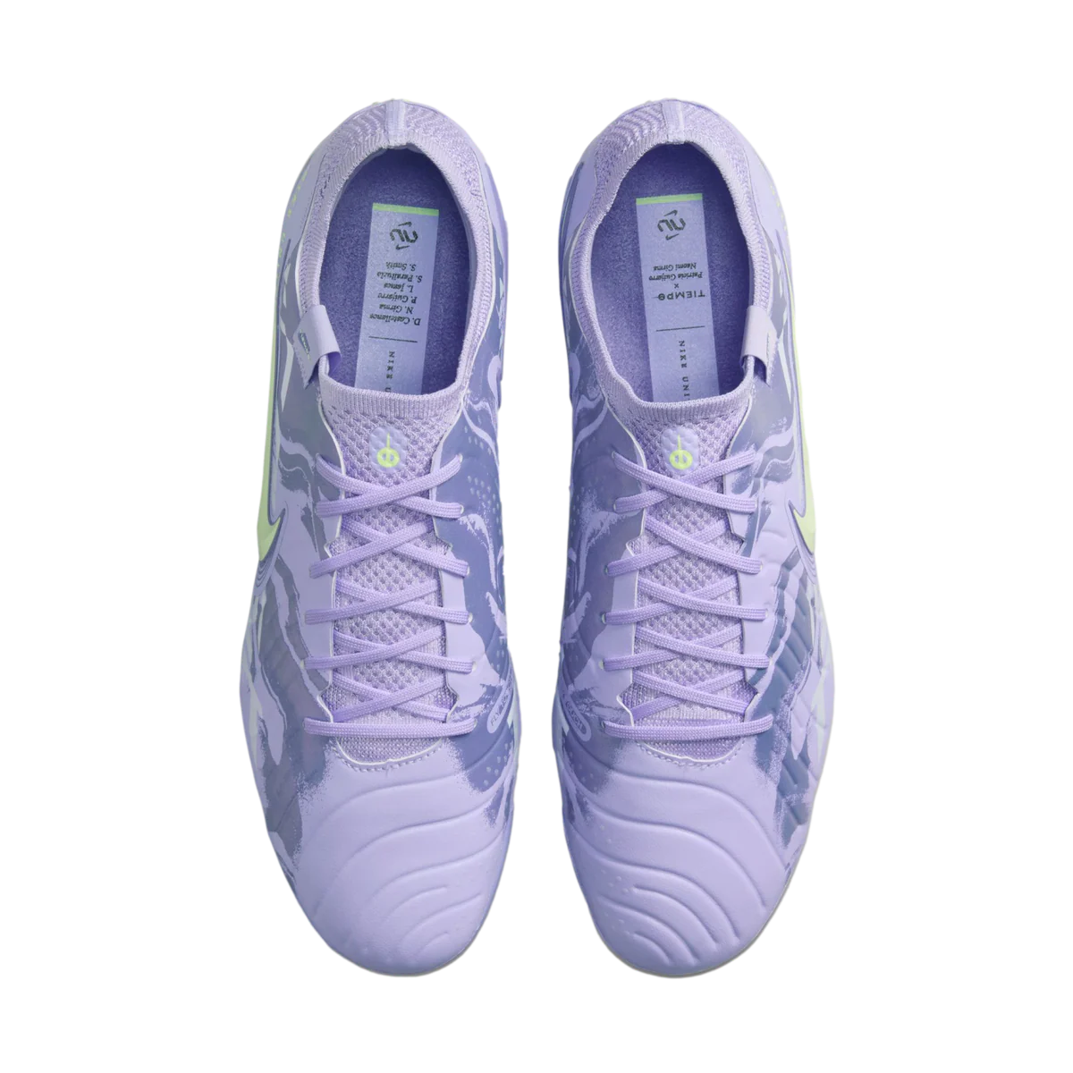 Nike Tiempo Legend 10 Elite FG top view with Flyknit collar