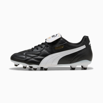 PUMA King Top FG/AG side view black white gold upper