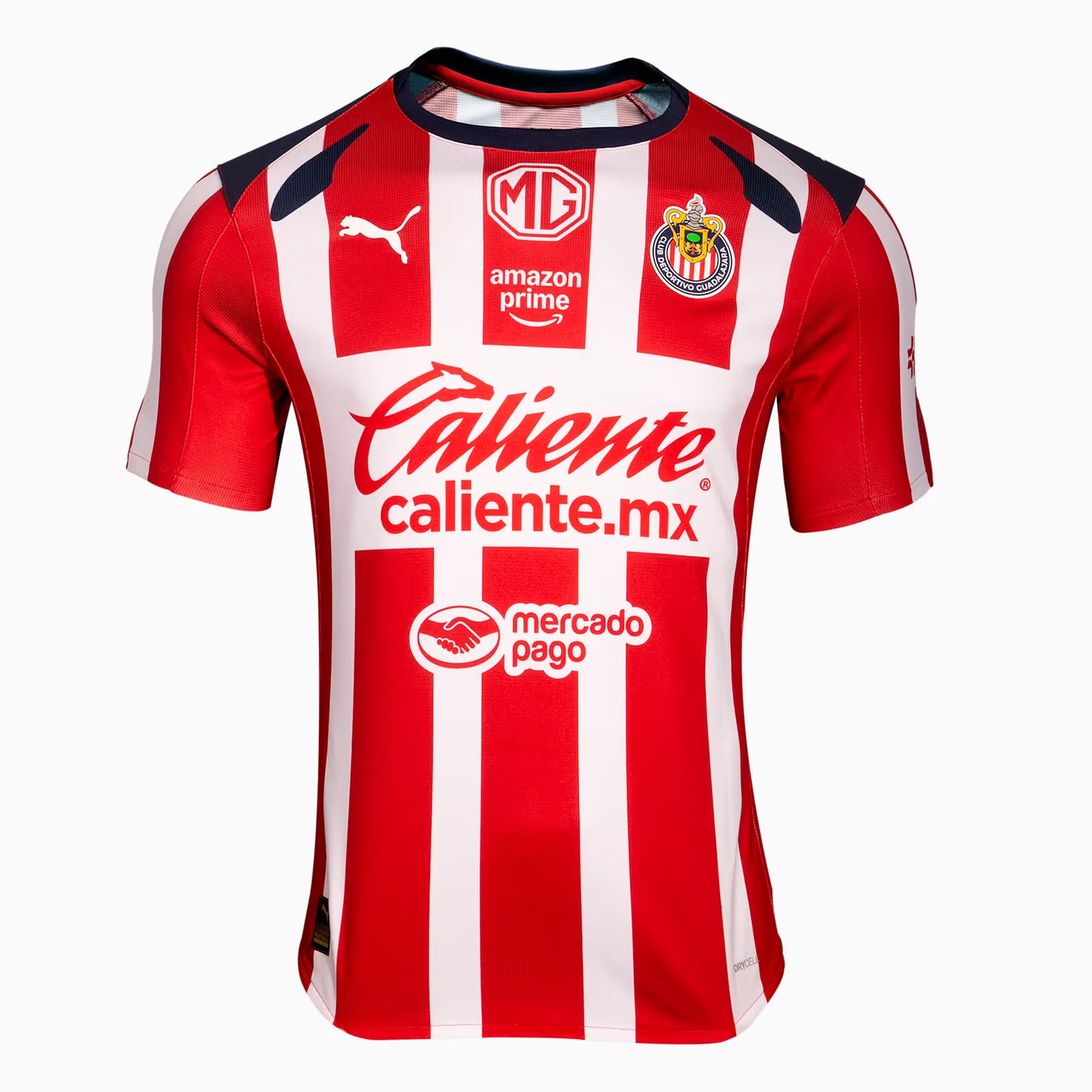PUMA Chivas 25/26 Home Fan Jersey front view red white stripes