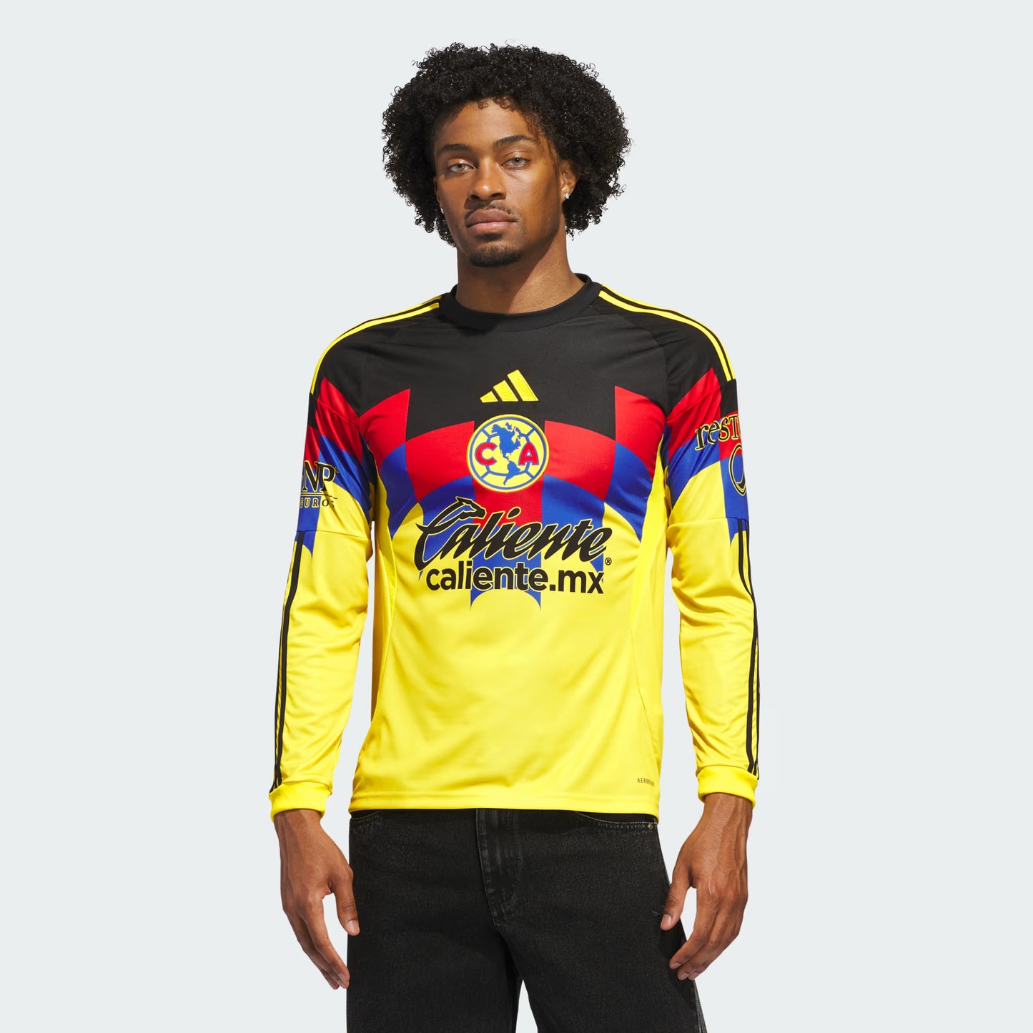 adidas Club América 25/26 Long Sleeve Home Jersey – Iconic Yellow Eagle Design