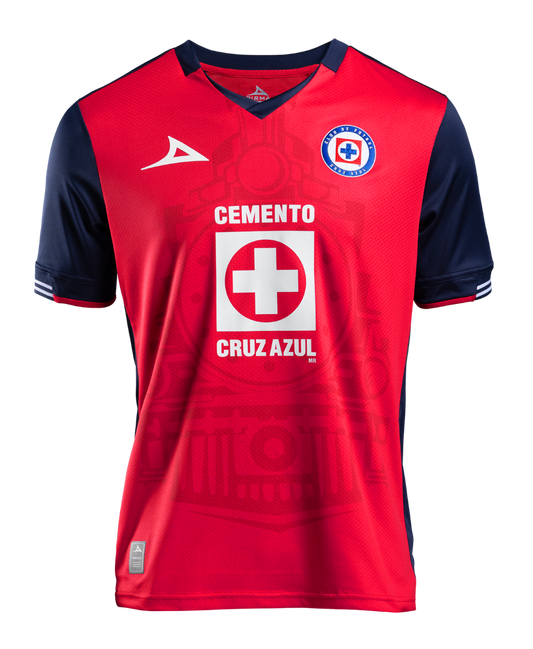 Pirma Cruz Azul 24/25 Third Jersey front view red navy