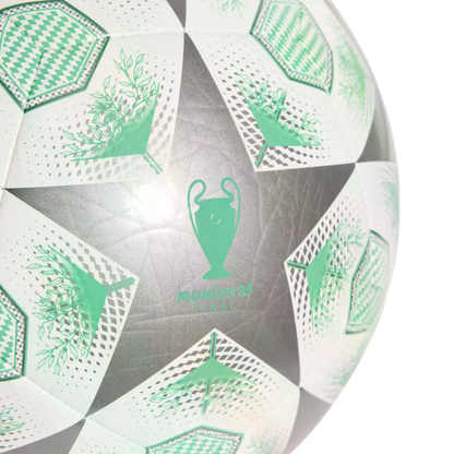 Close-up of UEFA crest and panel graphics