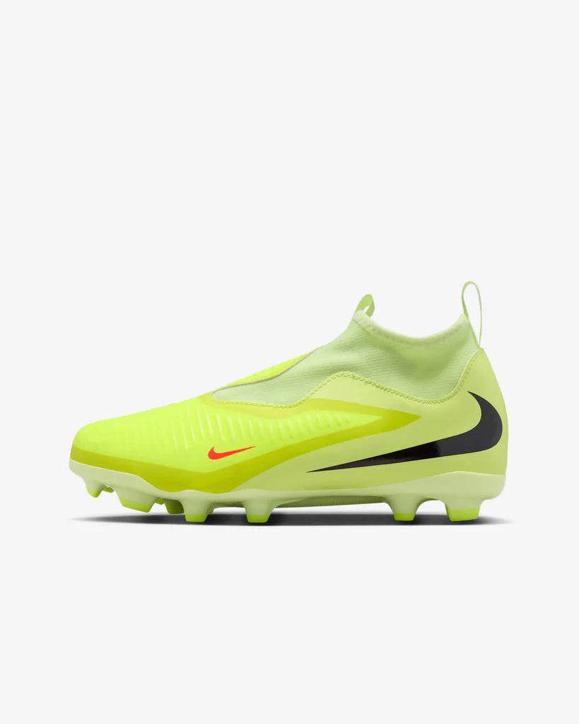 Nike Jr Phantom 6 Academy High GS MG Soccer Cleats – Hyper Crimson/Limelight/Black