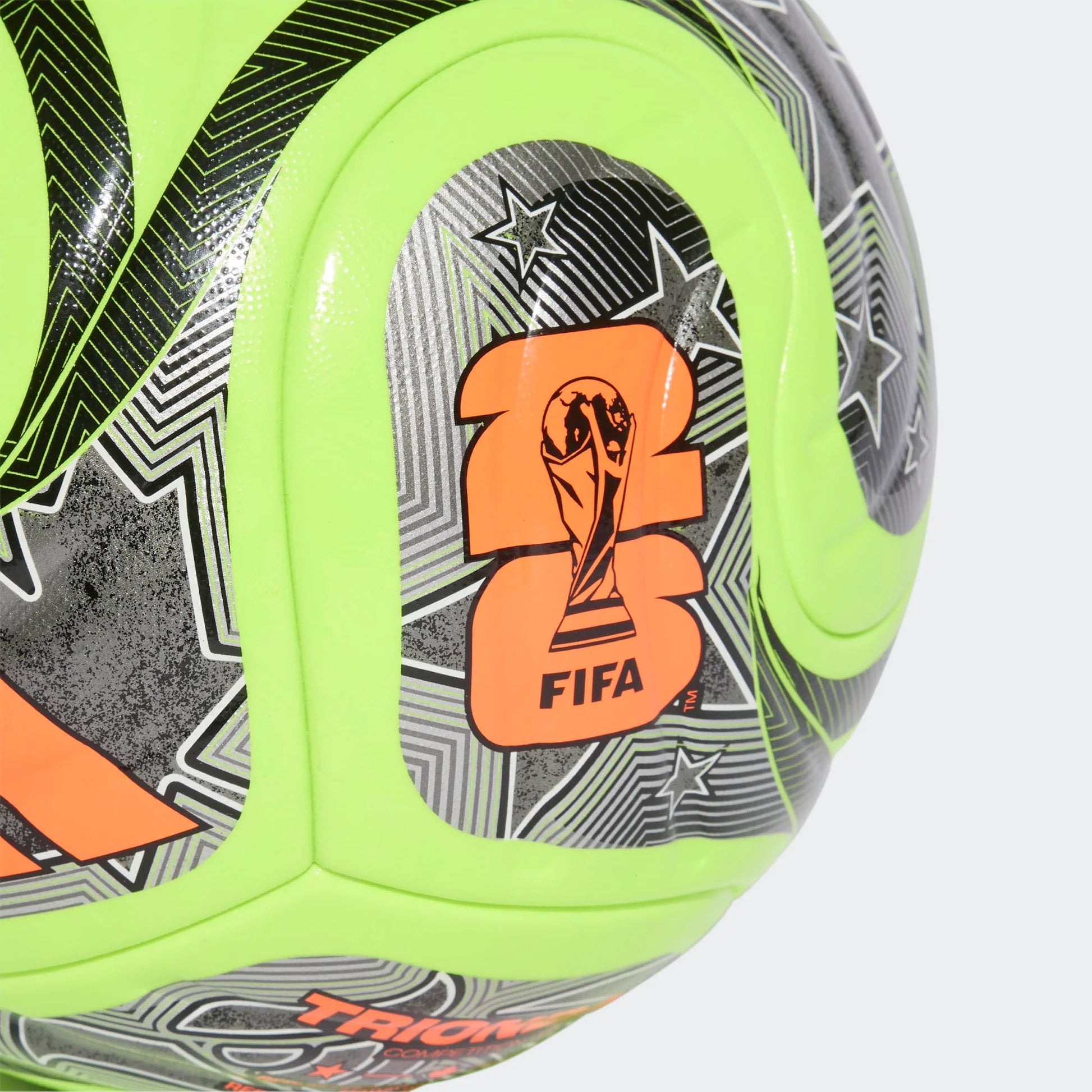 lose-up of textured surface and embossed FIFA World Cup 26 logo