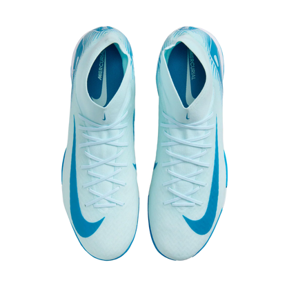 Nike Superfly 10 Academy IC top view NikeSkin texture and Dynamic Fit collar