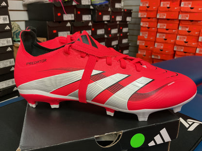 out-side PREDATOR LEAGUE FOLD-OVER TONGUE FIRM/MULTI-GROUND BOOTS (RED/WHITE)
