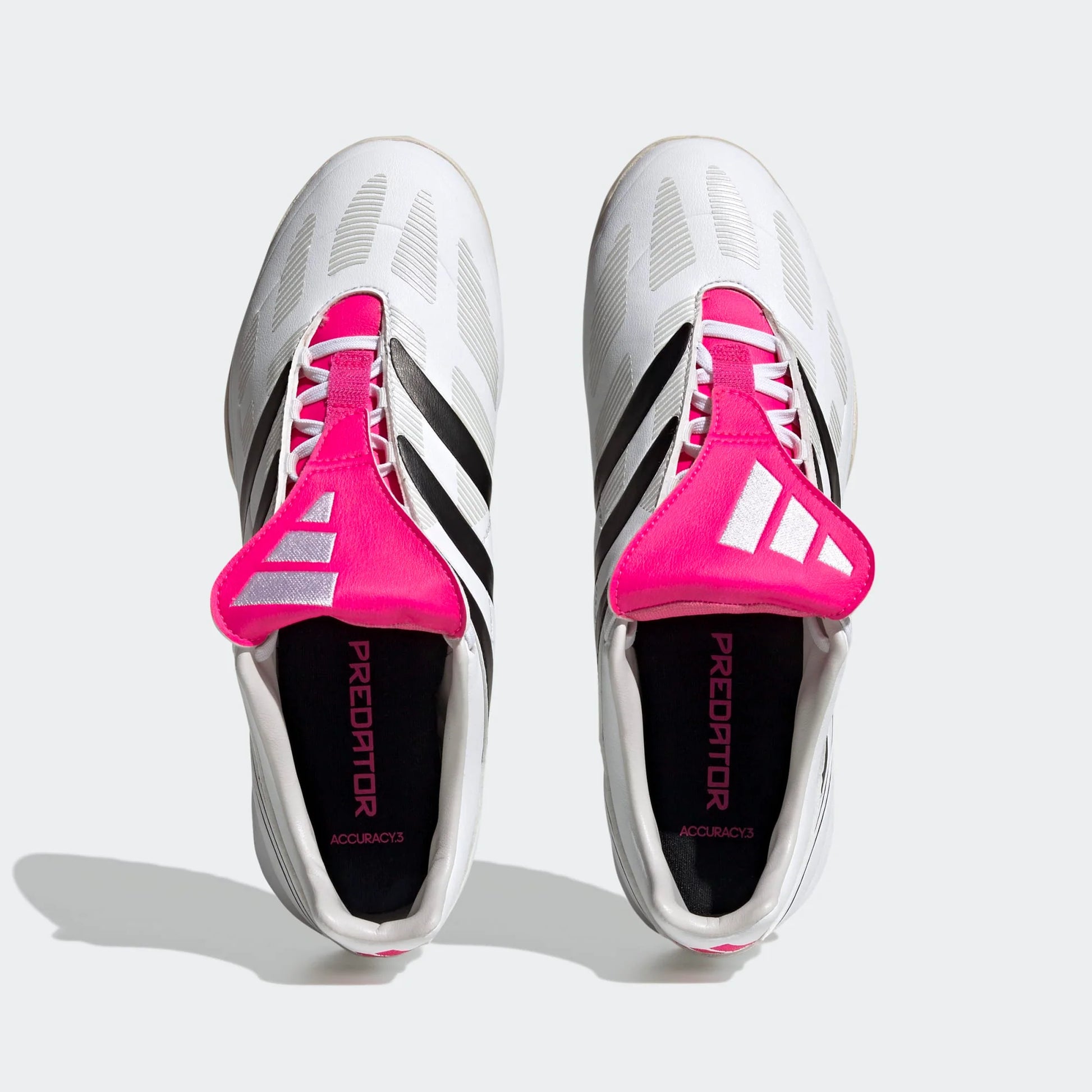 adidas Predator Precision.3 Turf ID6791 top view Cloud White Core Black Team Shock Pink