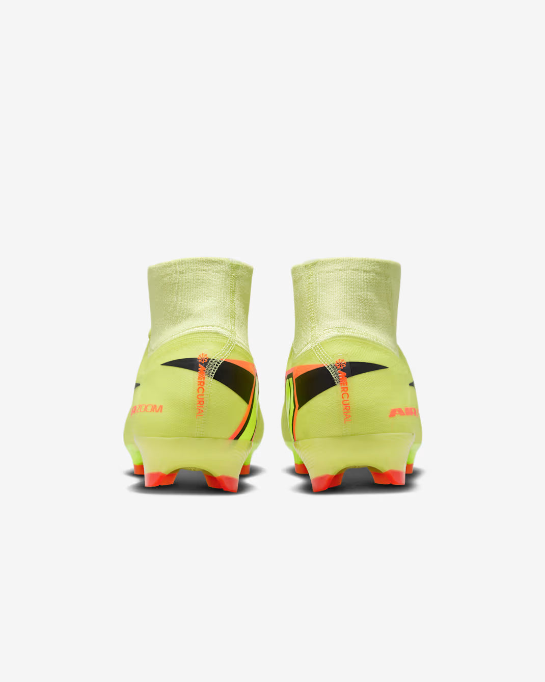 Nike Mercurial Superfly 10 Pro FG HF9433-300 back view Limelight Hyper Crimson Volt