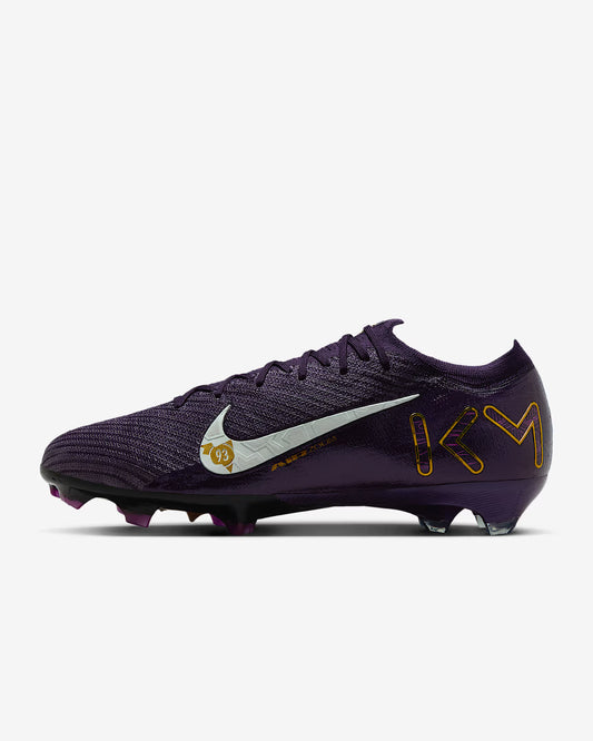 Purple soccer cleat with Nike logo on a white background