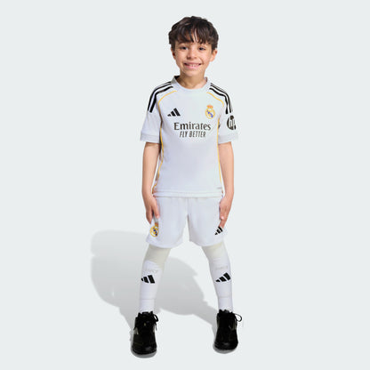Adidas Real Madrid 25/26 Kids Home Mini Kit – Future Stars in White