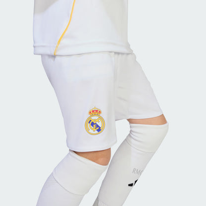 Adidas Real Madrid 25/26 Kids Home Mini Kit – Future Stars in White