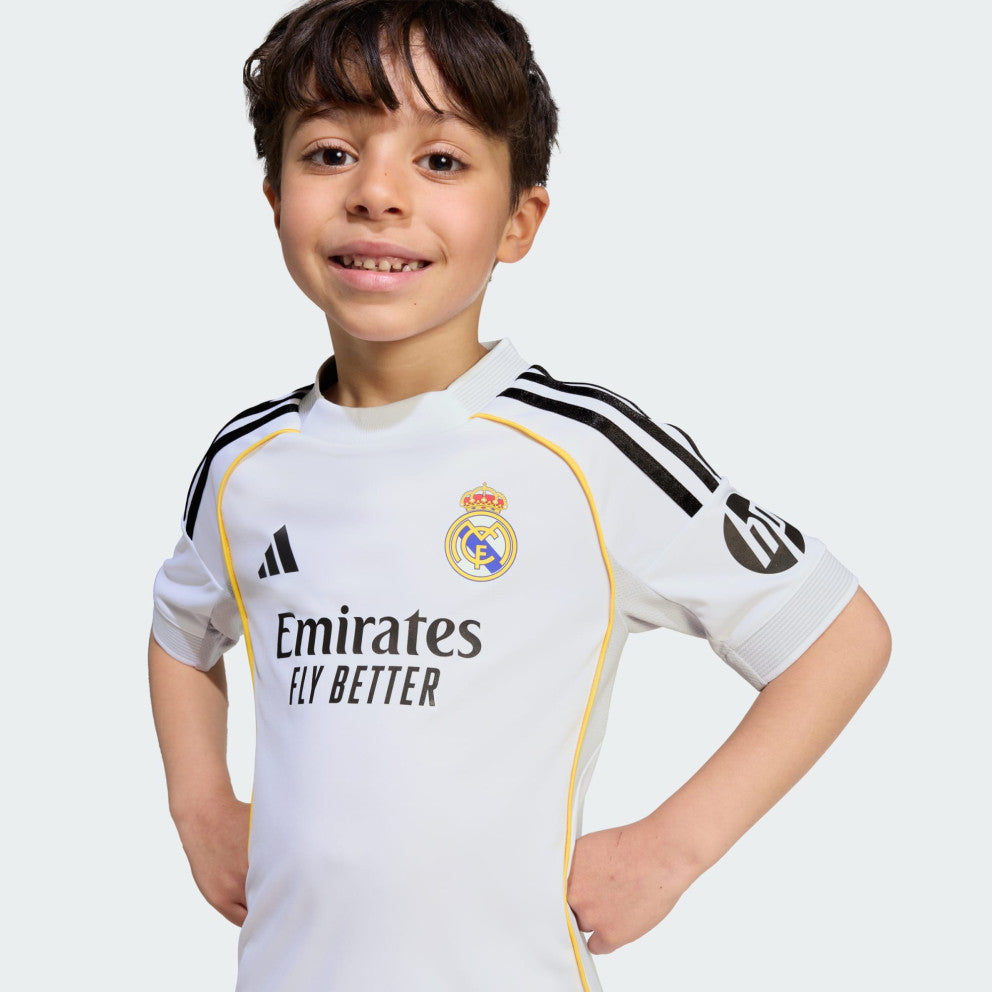 Adidas Real Madrid 25/26 Kids Home Mini Kit – Future Stars in White