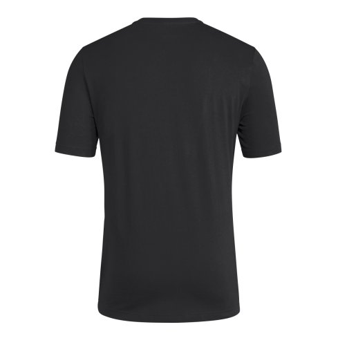 Black t-shirt on a white background