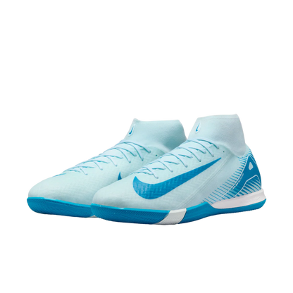 Nike Superfly 10 Academy IC side view Glacier Blue Blue Orbit